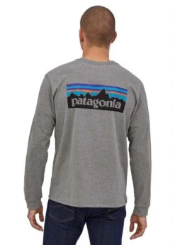 Patagonia Men's Longsleeve P-6 Logo Responsibili-Tee -Patagonia Store 2122 patagonia menslongsleevep6logoresponsibilitee gravelheather