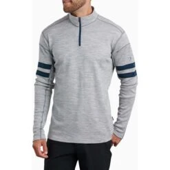 Men's Light Kuhl Team 1/4 Zip -Patagonia Store 3196 kuhl team qtr zip blue ash front 1