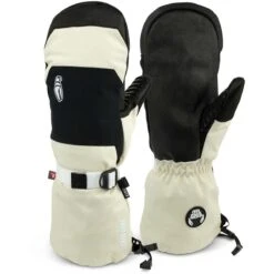 Crab Grab Cinch Mitt -Patagonia Store crab grab fa23 mittens cinch mitten cream and black combo