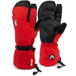 Crab Grab Cinch Trigger Mitt -Patagonia Store crab grab fa23 mittens cinch trigger red combo