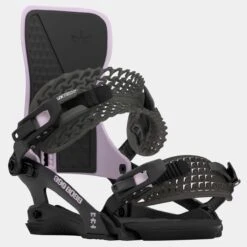 Men's 390 Boss Snowboard Binding -Patagonia Store front 3 4 390 boss violet