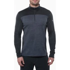 KUHL Men's Ryzer 1/4 Zip Sweater 11 KUHL Men's Ryzer 1/4 Zip Sweater -Patagonia Store fw21 3112 ryzer black koal front