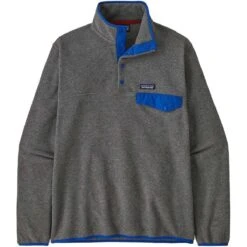 Patagonia Men's LW Synch Snap-T P/O -Patagonia Store fw2324 patagonia menslwsynchsnaptpo nickelpassageblue