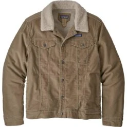 Patagonia Men's Pile-Lined Trucker Jacket -Patagonia Store fw2324 patagonia menspilelinedtruckerjacket mojavekhaki 3