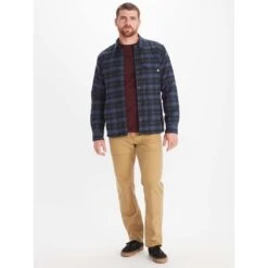 Marmot Men's Ridgefield Heavyweight Sherpa Lined Flannel -Patagonia Store fw23 marmot mensridgefieldheavyweightsherpalinedflannel storm 3