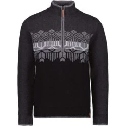 Obermeyer Men's Brady ½ Zip Sweater -Patagonia Store fw23 obermeyer mensbradyhalfzipsweater coal 3