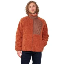 Obermeyer Men's Landry Sherpa Jacket -Patagonia Store fw23 obermeyer menslandrysherpajacket terracotta