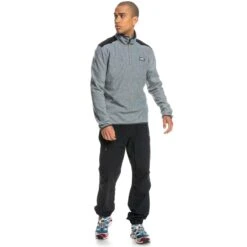 Quiksilver Men's Aker HZ Fleece -Patagonia Store fw23 quiksilver mensakerhzfleece heathergrey 3