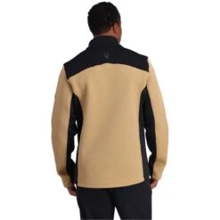 Spyder Men's Encore Half Zip Fleece Jacket -Patagonia Store fw23 spyder mensencorehalfzipfleecejacket blacktannin 2