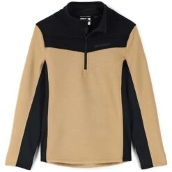 Spyder Men's Encore Half Zip Fleece Jacket -Patagonia Store fw23 spyder mensencorehalfzipfleecejacket blacktannin 3