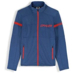 Spyder Men's Speed Full Zip Fleece Jacket -Patagonia Store fw23 spyder mensspeedfullzipfleecejacket abyssvolcano 3